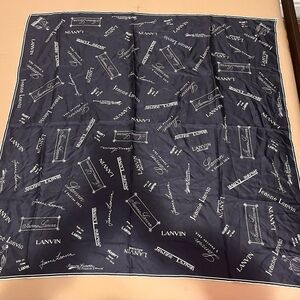LANVIN NAVY SILK SCARF